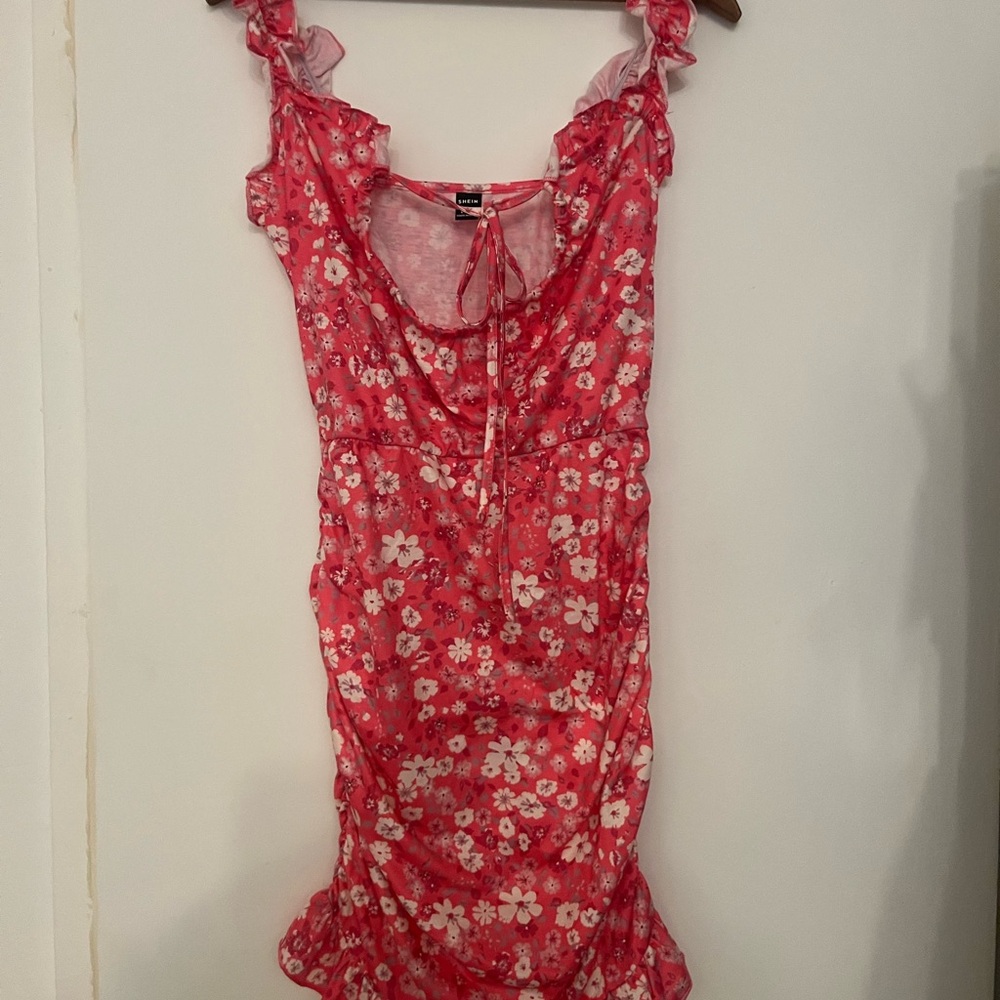 SHEIN Pink Floral Dress